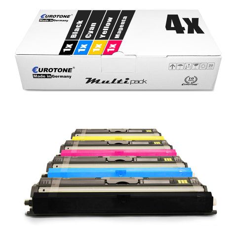 4x Alternative Toner für OKI 44250721 44250722 44250723 44250724: Schwarz + Cyan + Magenta + Gelb