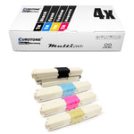 4x Alternative Toner für OKI 44973536 44973534 44973533 44973535: Schwarz + Cyan + Magenta + Gelb