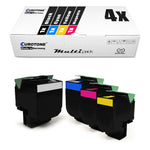 4x Alternative Toner für Lexmark 0C540H1: 0C540H1KG Schwarz + 0C540H1CG Cyan + 0C540H1MG Magenta + 0C540H1YG Gelb