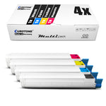 4x Alternative Toner für OKI 43837130 43837132 43837129 43837131: Schwarz + Cyan + Magenta + Gelb