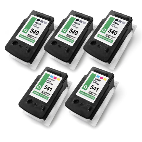 5x Alternative Tintenpatronen für Canon PG540XL CL541XL 5225B006: 2x 5226B005 Color + 3x 5222B005 Schwarz