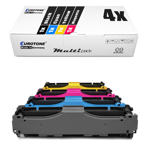 4x Alternative Toner für HP CF380X-83A: 312X Schwarz + CF381A 312A Cyan + CF383A Magenta + CF382A Gelb