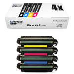 4x Alternative Toner für HP CE264X CF031A-33A 646X 646A: Schwarz + Cyan + CF033A Magenta + CF032A Gelb