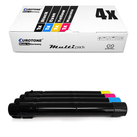 4x Alternative Toner für Xerox 106R01566 106R01568 106R01569 106R01567: Schwarz + Cyan + Magenta + Gelb