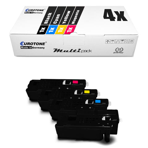 4x Alternative Toner für Dell 593-BBJV 593-BBJU 593-BBJW 593-BBJX: H3M8P Schwarz + VR3NV Cyan + WN8M9 Magenta + MWR7R Gelb