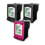 3x Alternative Tintenpatronen für HP 300XL SD518A: CC644EE Color + 2x CC641EE Schwarz