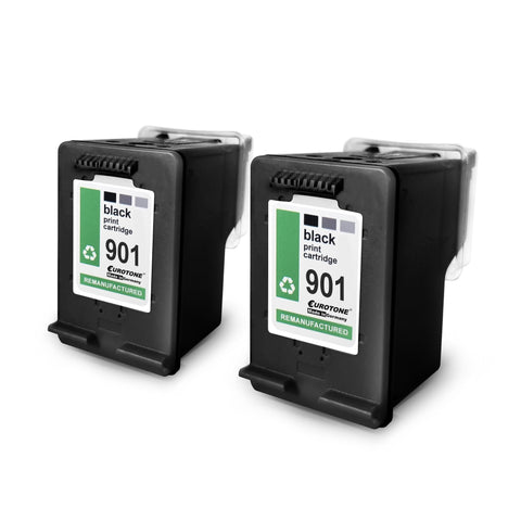 2x Alternative Tintenpatronen für HP 901XL CC654AE Schwarz