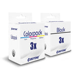 6x Alternative Tintenpatronen für Epson T2661 T2670: 3x C13T26704010 Color + 3x C13T26614010 Schwarz