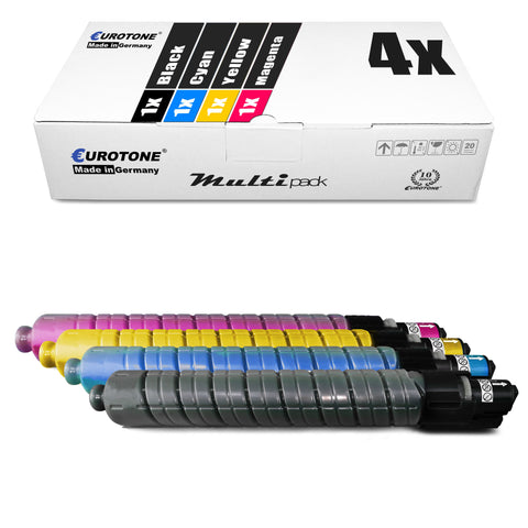 4x Alternative Toner für Ricoh 841163 841161 841160 841162: Schwarz + Cyan + Magenta + Gelb