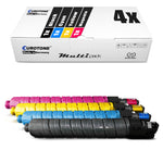 4x Alternative Toner für Ricoh 841654 841652 841653 841651: Schwarz + Cyan + Magenta + Gelb