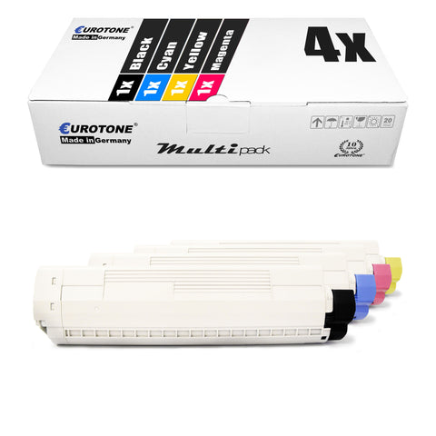 4x Alternative Toner für OKI 44059232 44059230 44059231 44059229: Schwarz + Cyan + Magenta + Gelb