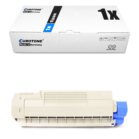 1x Alternativer Toner für OKI 46490607 Blau Cyan 46490403