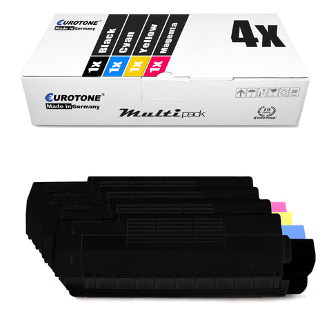 4x Alternative Toner für OKI 42804540 Schwarz + 42804539 Cyan + 42804538 Magenta + 42804537 Gelb