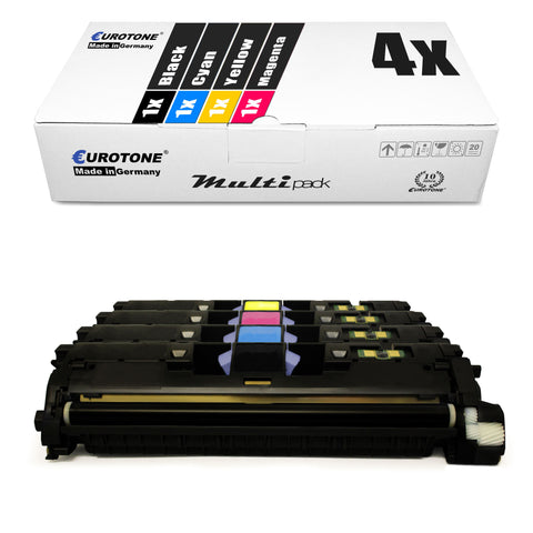 4x Alternative Toner für HP Q3960A-63A 122A: Schwarz + Q3961A Cyan + Q3963A Magenta + Q3962A Gelb