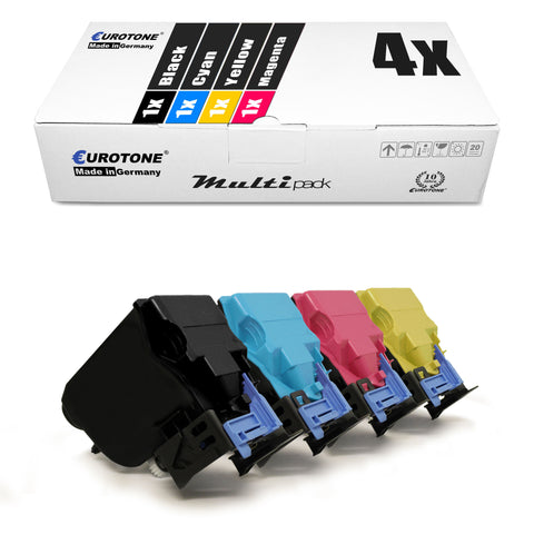 4x Alternative Toner für Epson C13S050748 C13S050750 C13S050749 C13S050747: Schwarz + Cyan + Magenta + Gelb