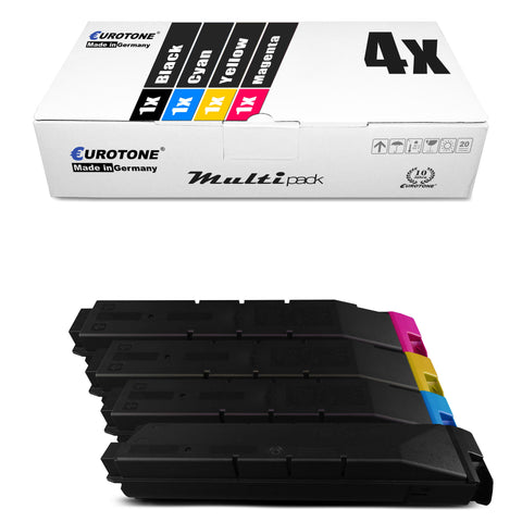 4x Alternative Toner für Kyocera TK-8600: 1T02MN0NL0 TK-8600K Schwarz + 1T02MNCNL0 TK-8600C Cyan + 1T02MNBNL0 TK-8600M Magenta + 1T02MNANL0 TK-8600Y Gelb