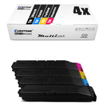 4x Alternative Toner für Utax 654510014 654510010 654510016 654510011: Schwarz + Cyan + Magenta + Gelb