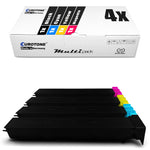 4x Alternative Toner für Konica Minolta TN-611C TN-611Y TN-411K TN-611M: A070151 Schwarz + A070450 Cyan + A070350 Magenta + A070250 Gelb